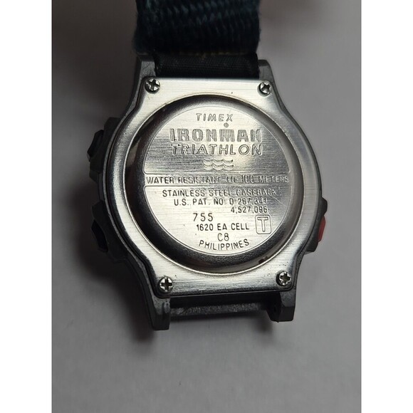 Timex Ironman Triathlon 8 Lap Indiglo 100M Digital Watch New Battery Nylon Strap - Picture 10 of 10